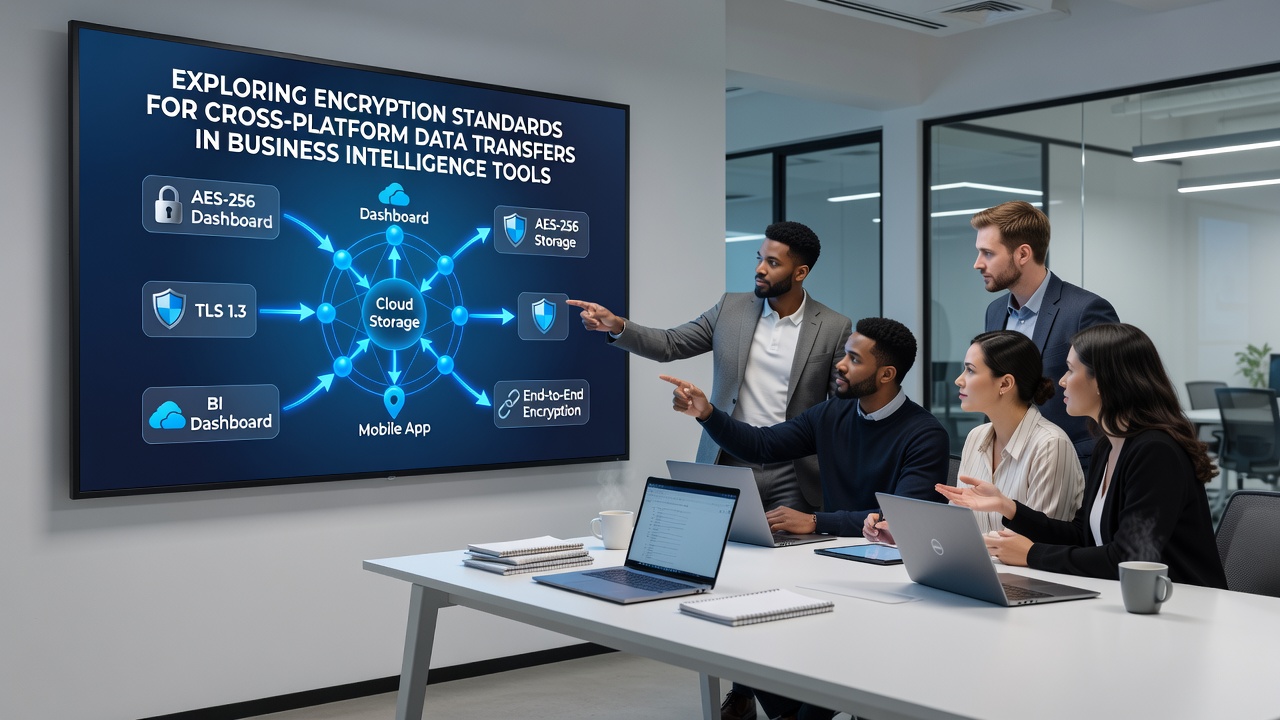 Secure cross-platform data transfer illustration in analytics environments